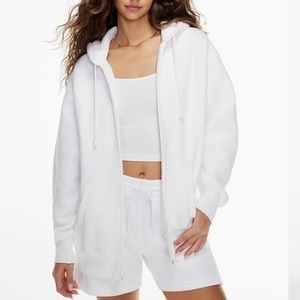 tna cozy fleece boyfriend zip up